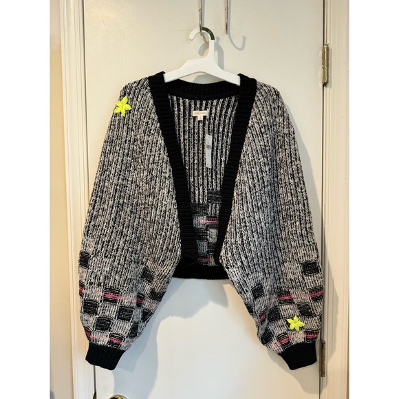 NWT Anthropologie Pilcro Checkerboard Cropped Cardigan Sweater - Picture 6 of 8